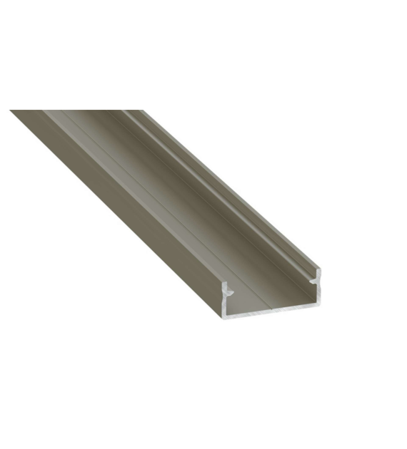 DUAL Profil eloxierter Edelstahl 1 m