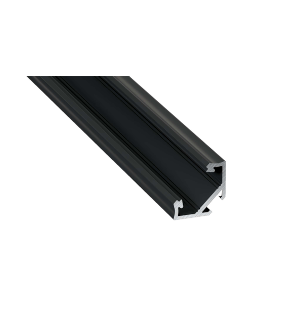 Angular C profile black anodized 1m