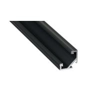 C-Winkel-Profil schwarz eloxiert 2m