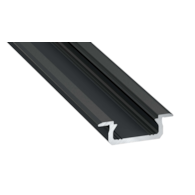 Einlass-Z-Profil schwarz eloxiert 1m
