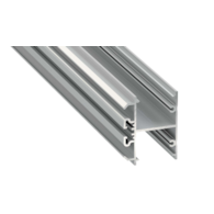 Arch profile DOPIO silver anodized 1m