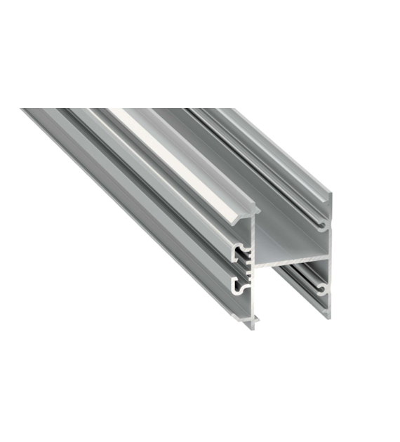 Arch profile DOPIO silver anodized 3m