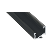 H-Winkelprofil schwarz eloxiert 2m