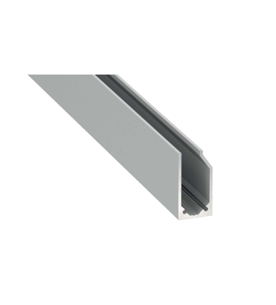 I6 profile for glass silver anodized 3m