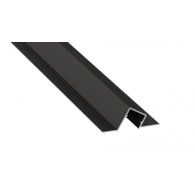 LUMINES Profile Duo type black lacquered 1 m