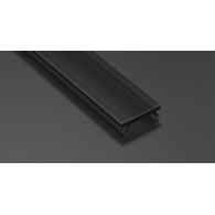 Cover slim PMMA milky black 1m