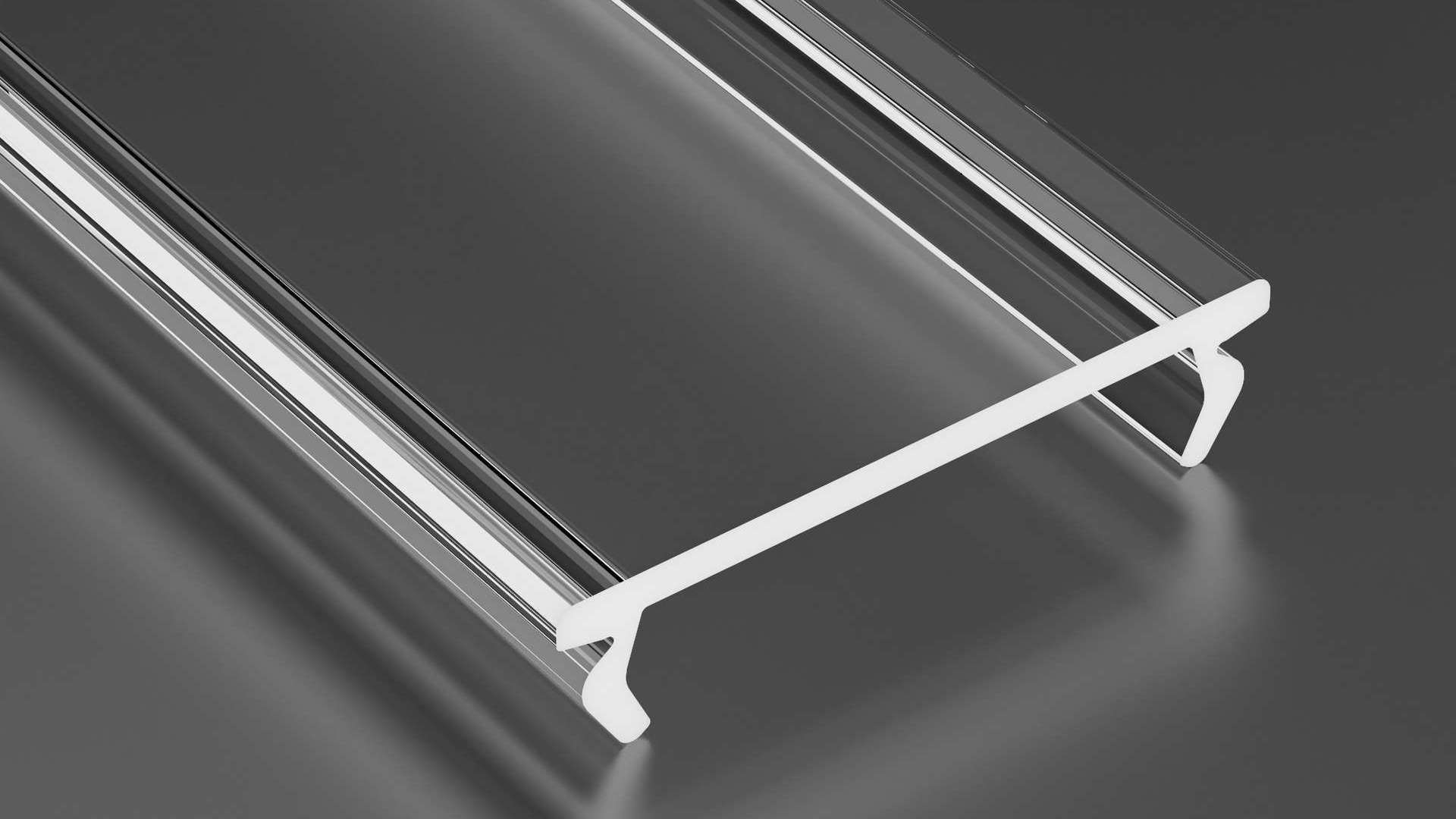 Klosz DOUBLE PMMA transparentny 1m