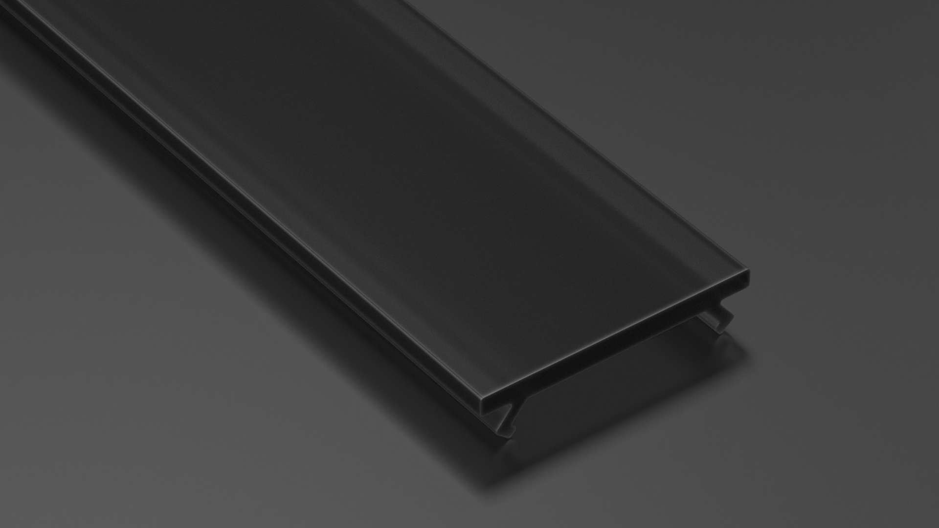 Klosz BASIC PMMA v2 mleczny czarny 1m