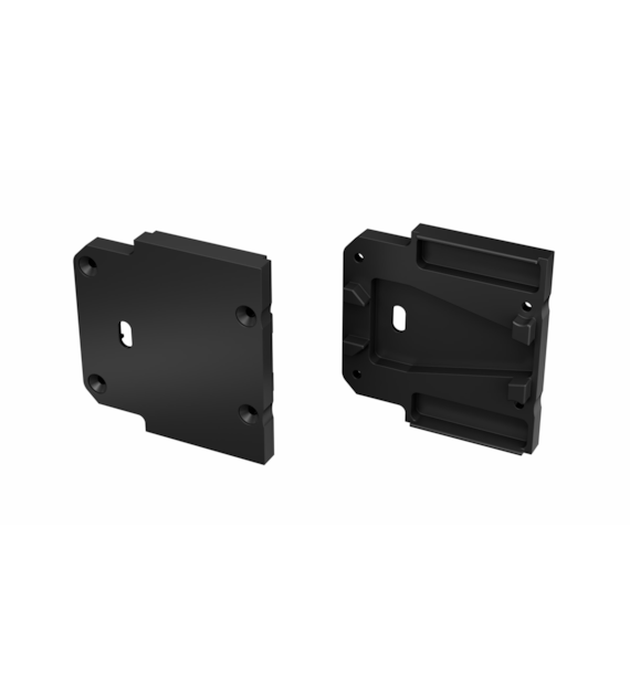 ALU-Abdeckung LUMINES DOPIO schwarz lackiert mit Loch