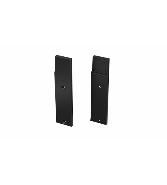 ALU-Abdeckung für LED-Profil LUMINES FLARO schwarz lackiert rechts gerade