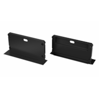 ALU-Abdeckung für LED-Profil LUMINES inLARGO schwarz lackiert mit Loch