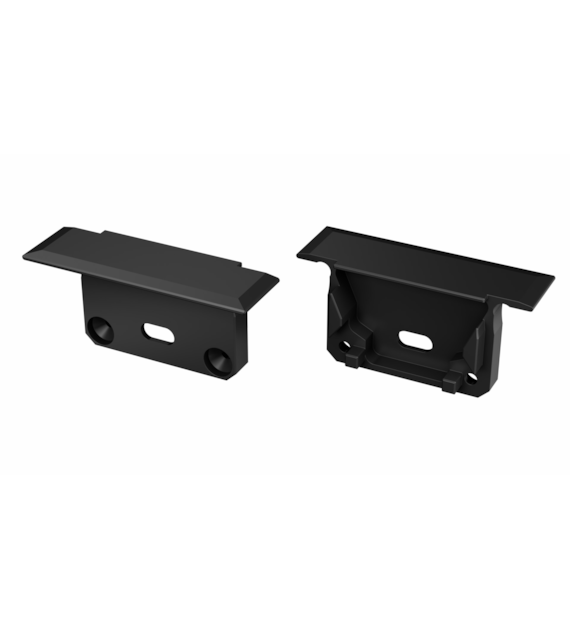 ALU-Abdeckung LUMINES inSILEDA schwarz lackiert mit Loch