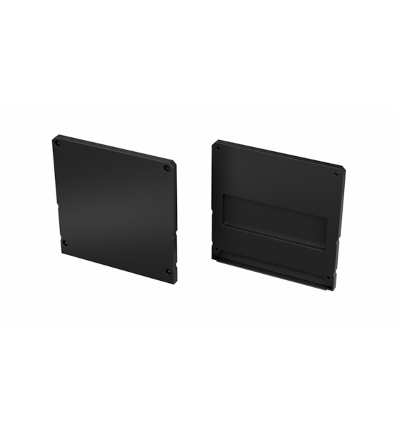 ALU-Abdeckung für LED-Profil LUMINES LARGO M2+LARGO schwarz lackiert