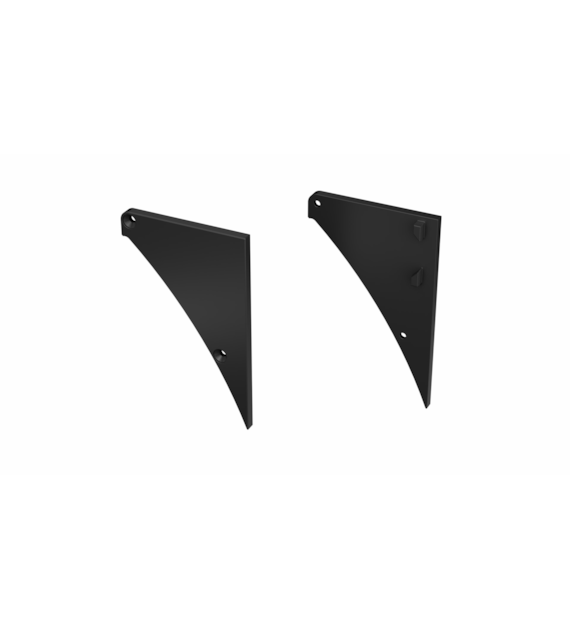 ALU-Abdeckung für LED-Profil LUMINES LOGI schwarz lackiert links