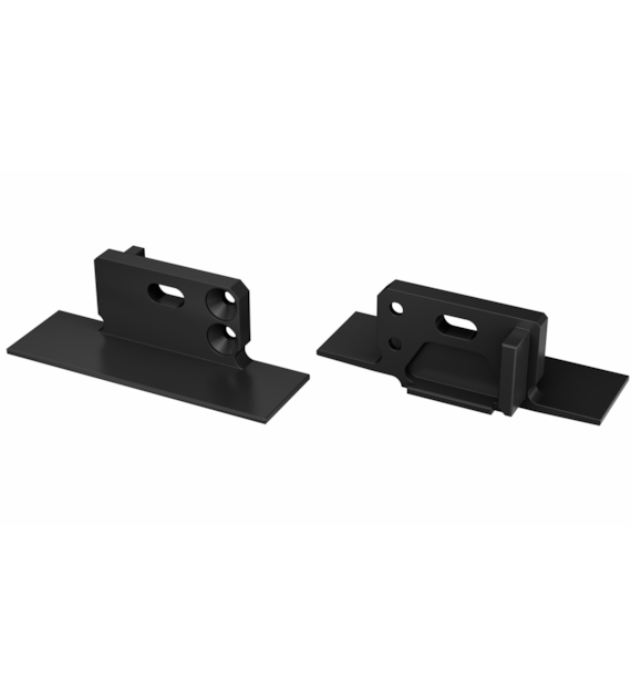 ALU-Abdeckung LUMINES MONO schwarz lackiert links mit Loch