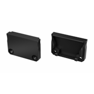 ALU end cap LUMINES SILEDA black lacquered