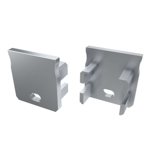 ABS Zaślepka LUMINES Y srebrna lakierowana z otworem