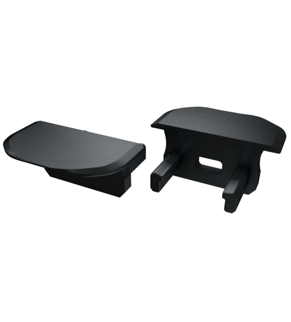 Zaślepka ALU B czarna z otw  - okrągła