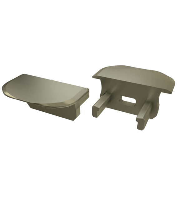 ABS B stainless steel end cap with hole - round