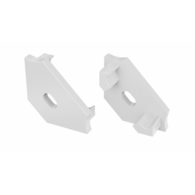 ABS C white end cap with hole