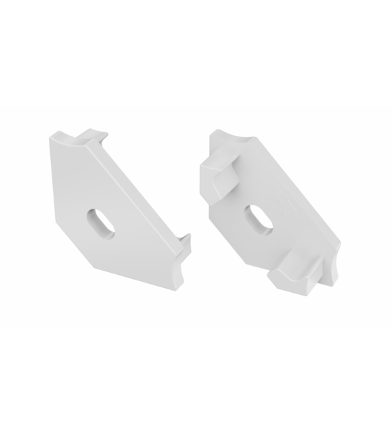 ABS C white end cap with hole