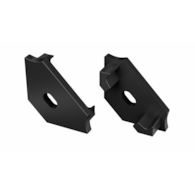 ABS C black end cap with hole