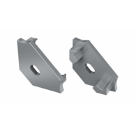 ABS C gray end cap with hole