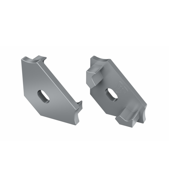 ABS C gray end cap with hole