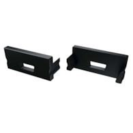 ABS End cap TERRA black with hole