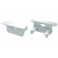 ABS B white end cap with hole