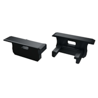 ABS B black end cap with hole