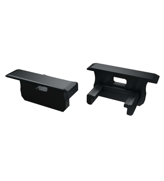 ABS B black end cap with hole