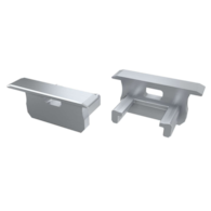 ABS B gray end cap with hole