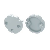 ABS end cap LUMINES COSMO white with hole