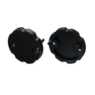 ABS end cap LUMINES COSMO black with hole