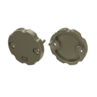 ABS end cap LUMINES COSMO inox with hole