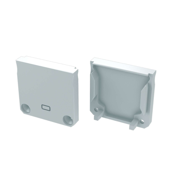 ABS end cap LUMINES DILEDA white with hole