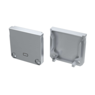 ABS end cap LUMINES DILEDA silver lacquer