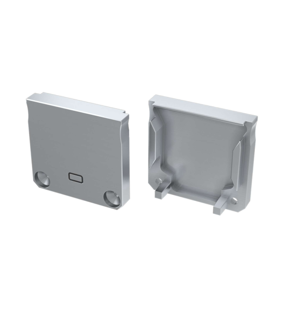 ABS end cap LUMINES DILEDA silver lacquer