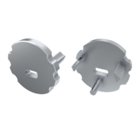 ABS end cap LUMINES MICO silver lacquer