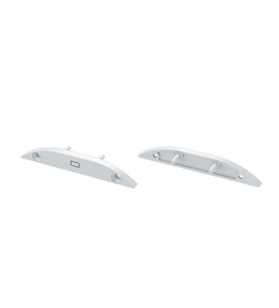 ABS end cap LUMINES RETO white 2-in-1