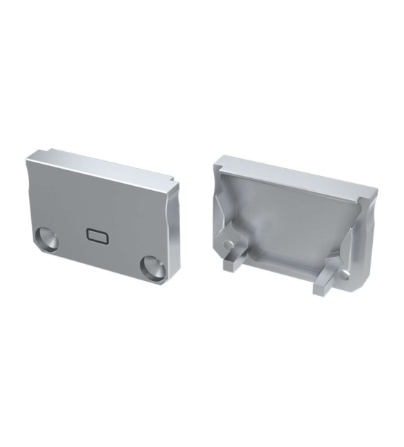 ABS End Cap LUMINES SILEDA gray with hole