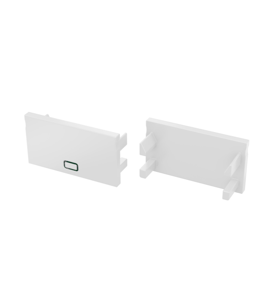 ABS End cap for LUMINES Plato profile white 2in1