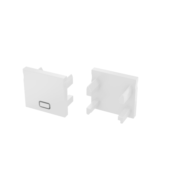 ABS End cap for LUMINES Falco profile white 2in1
