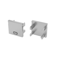 Abdeckkappe für Profil LUMINES Falco silber lackiert 2in1