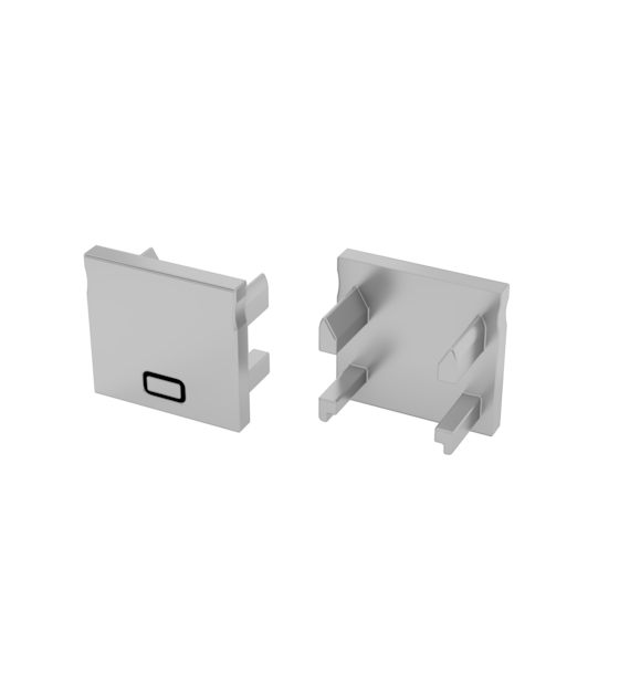 Abdeckkappe für Profil LUMINES Falco silber lackiert 2in1