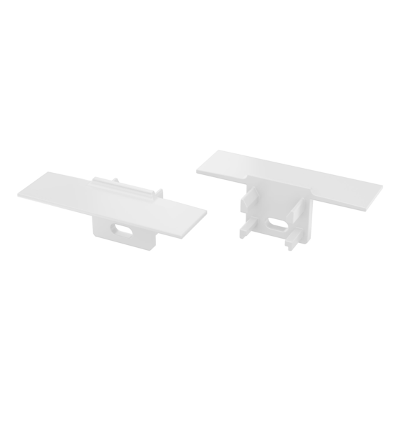 ABS End cap for LUMINES Gaudi profile white with hole