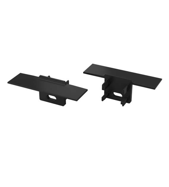 Abdeckkappe für Profil LUMINES Gaudi schwarz mit Loch