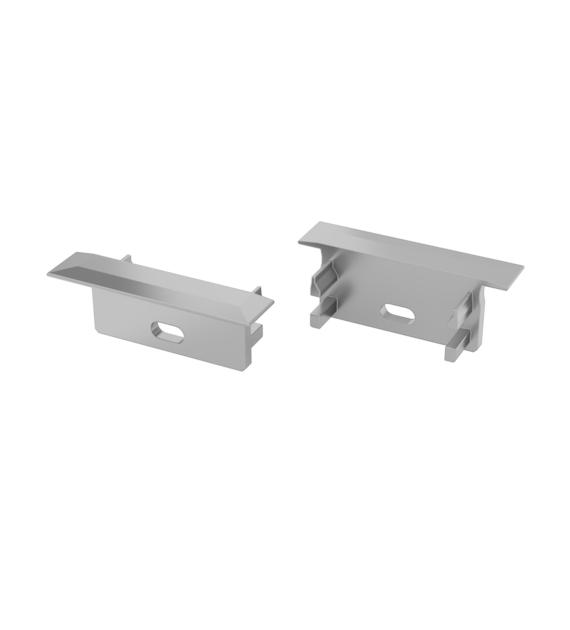 Abdeckkappe für LUMINES Gemi Profil grau mit Bohrung