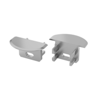 Abdeckkappe für LUMINES U Profil grau mit Bohrung